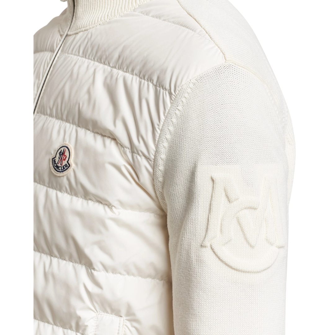 "MC" Wattierte Strickjacke aus Baumwolle